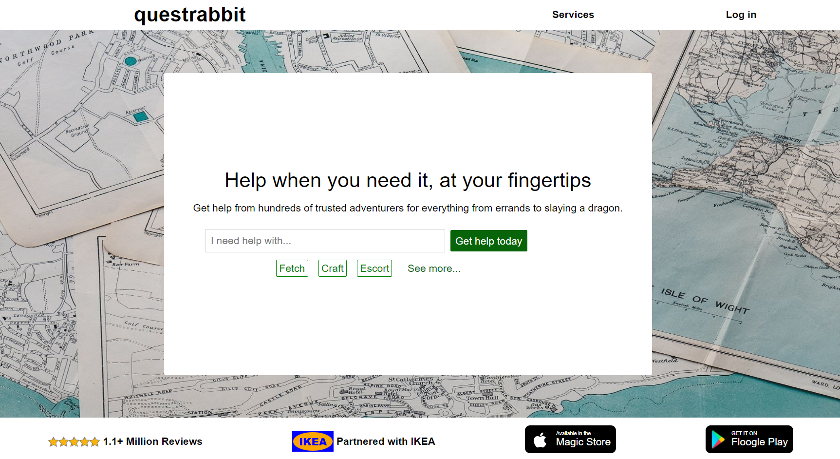 QuestRabbit front page